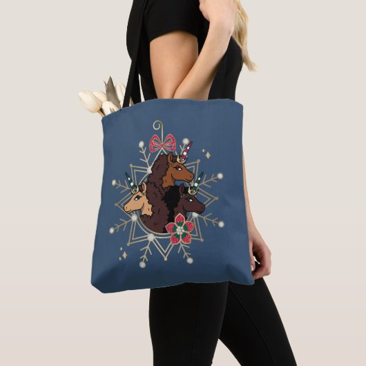 Afro Unicorn Festlicher Urlaub Magisch Tasche (Von Nahem)