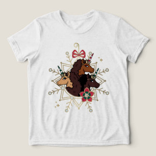 Afro Unicorn Festlicher Urlaub Magisch Tri-Blend Shirt