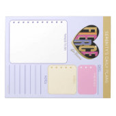 Afro Unicorn Fierce Heart Design Notizblock (Vorderseite)