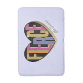 Afro Unicorn Fierce Herzdesign Badematte (Vorderseite Vertikal)