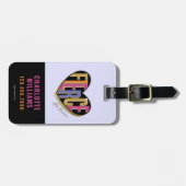 Afro Unicorn Fierce Herzdesign Gepäckanhänger (Vorderseite horizontal)