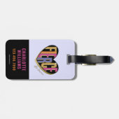 Afro Unicorn Fierce Herzdesign Gepäckanhänger (Rückseite horizontal)