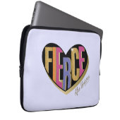 Afro Unicorn Fierce Herzdesign Laptopschutzhülle (Vorne Rechts)