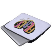 Afro Unicorn Fierce Herzdesign Laptopschutzhülle (Vorne Knopf)