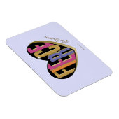 Afro Unicorn Fierce Herzdesign Magnet (Rechte Seite)