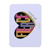 Afro Unicorn Fierce Herzdesign Magnet (Vertikal)