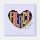 Afro Unicorn Fierce Herzdesign Magnet (Vorne)