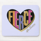 Afro Unicorn Fierce Herzdesign Mousepad (Vorne)