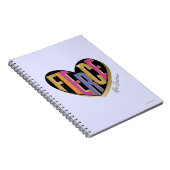 Afro Unicorn Fierce Herzdesign Notizblock (Rechte Seite)