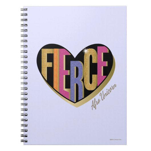 Afro Unicorn Fierce Herzdesign Notizblock (Vorderseite)