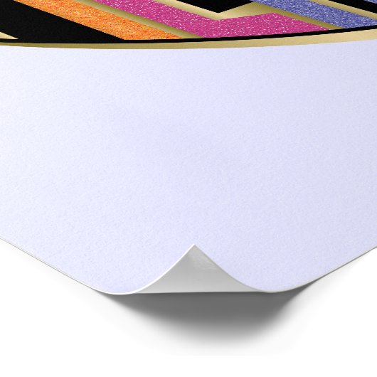 Afro Unicorn Fierce Herzdesign Poster (Ecke)