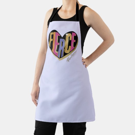 Afro Unicorn Fierce Herzdesign Schürze (InSitu)