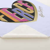 Afro Unicorn Fierce Herzdesign Sherpadecke (3/4)