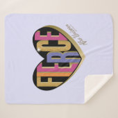 Afro Unicorn Fierce Herzdesign Sherpadecke (Vorderseite (Horizontal))