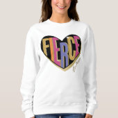 Afro Unicorn Fierce Herzdesign Sweatshirt (Vorderseite)
