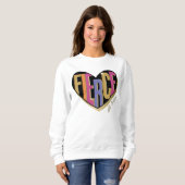 Afro Unicorn Fierce Herzdesign Sweatshirt (Vorne ganz)