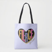 Afro Unicorn Fierce Herzdesign Tasche (Vorderseite)