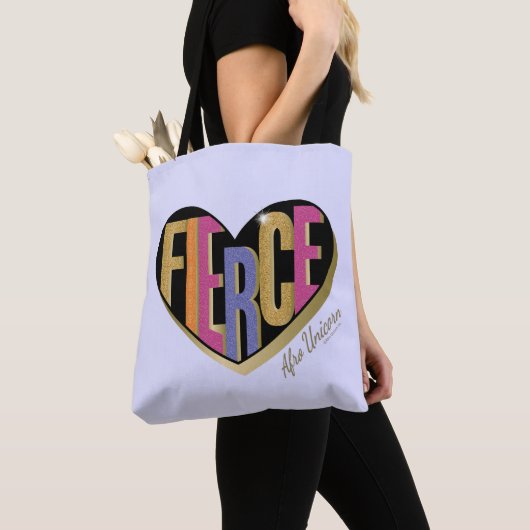 Afro Unicorn Fierce Herzdesign Tasche (Von Nahem)