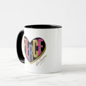 Afro Unicorn Fierce Herzdesign Tasse (Vorderseite Links)