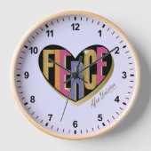 Afro Unicorn Fierce Herzdesign Uhr (Vorderseite)