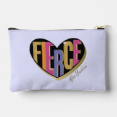 Afro Unicorn Fierce Herzdesign Zubehörtasche (Rückseite)