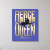 Afro Unicorn Fierce Queen Leinwanddruck (Vorderseite)