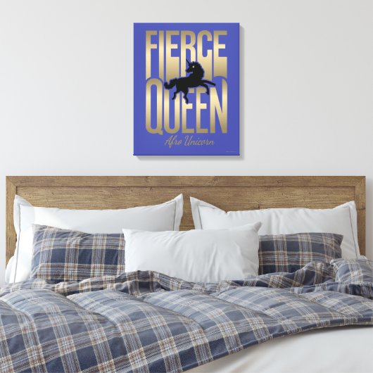 Afro Unicorn Fierce Queen Leinwanddruck (Insitu (Schlafzimmer))