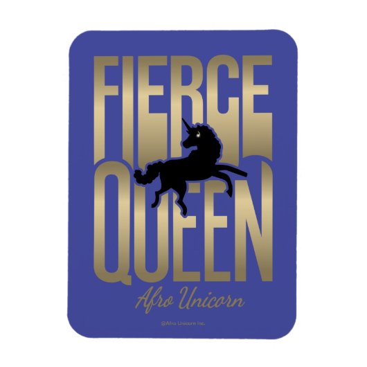 Afro Unicorn Fierce Queen Magnet (Vertikal)