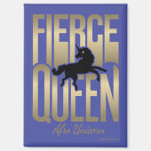 Afro Unicorn Fierce Queen Magnet (Vorderseite)