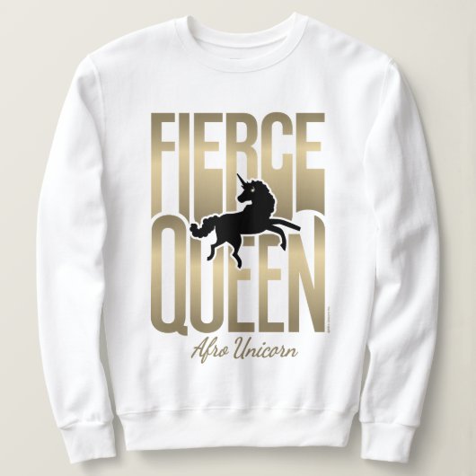 Afro Unicorn Fierce Queen Sweatshirt (Design vorne)