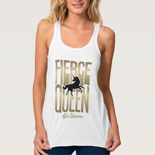 Afro Unicorn Fierce Queen Tank Top (Vorderseite)