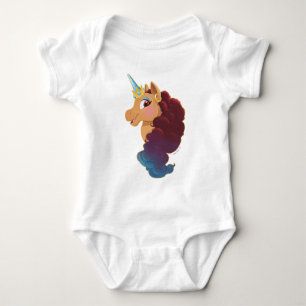 Afro Unicorn Göttlich das Einhorn Baby Strampler