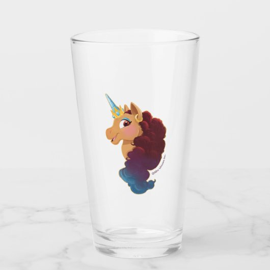 Afro Unicorn | Göttlich das Einhorn Glas (Vorderseite)