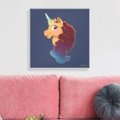 Afro Unicorn | Göttlich das Einhorn Leinwanddruck (Insitu (Wohnzimmer))