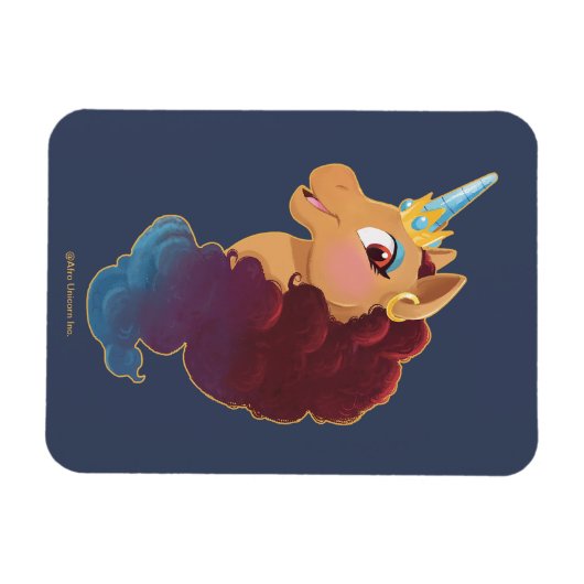 Afro Unicorn | Göttlich das Einhorn Magnet (Horizontal)