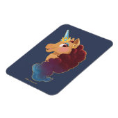 Afro Unicorn | Göttlich das Einhorn Magnet (Linke Seite)