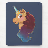 Afro Unicorn | Göttlich das Einhorn Mousepad (Vorne)