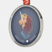 Afro Unicorn | Göttlich das Einhorn Ornament Aus Metall (Links)