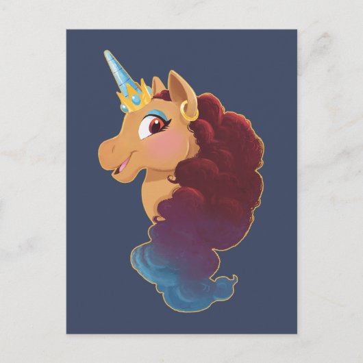 Afro Unicorn | Göttlich das Einhorn Postkarte (Vorderseite)