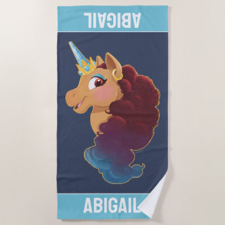 Afro Unicorn | Göttlich das Einhorn Strandtuch