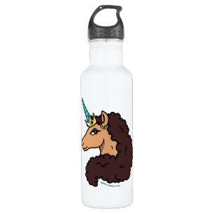 Afro Unicorn Göttlich Edelstahlflasche