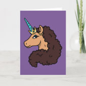 Afro Unicorn | Göttlich Karte (Vorderseite)