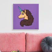 Afro Unicorn | Göttlich Leinwanddruck (Insitu (Wohnzimmer))