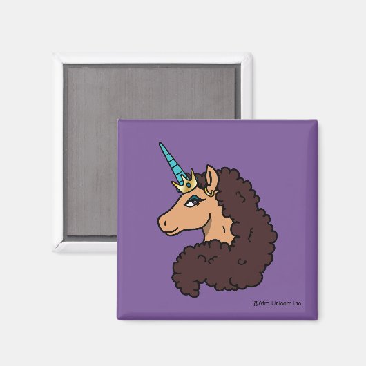Afro Unicorn | Göttlich Magnet (Vorderseite/Rückseite)