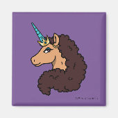 Afro Unicorn | Göttlich Magnet (Vorne)
