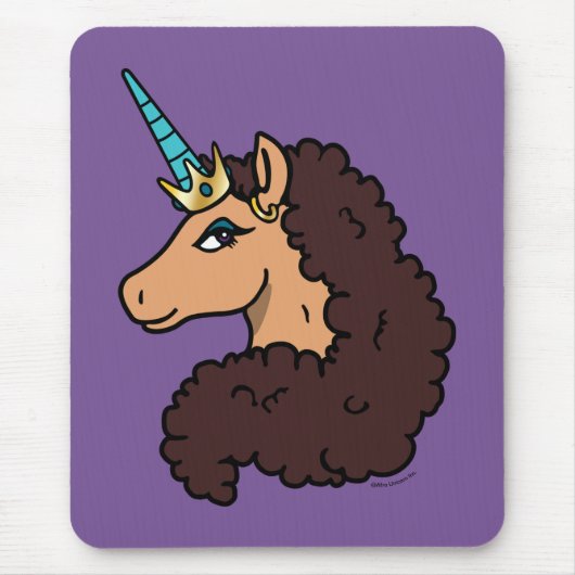 Afro Unicorn | Göttlich Mousepad (Vorne)