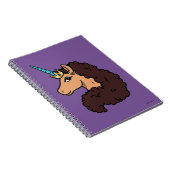 Afro Unicorn | Göttlich Notizblock (Rechte Seite)