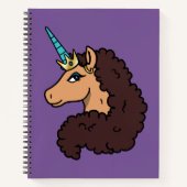 Afro Unicorn | Göttlich Notizblock (Vorderseite)