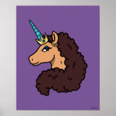 Afro Unicorn | Göttlich Poster (Vorne)