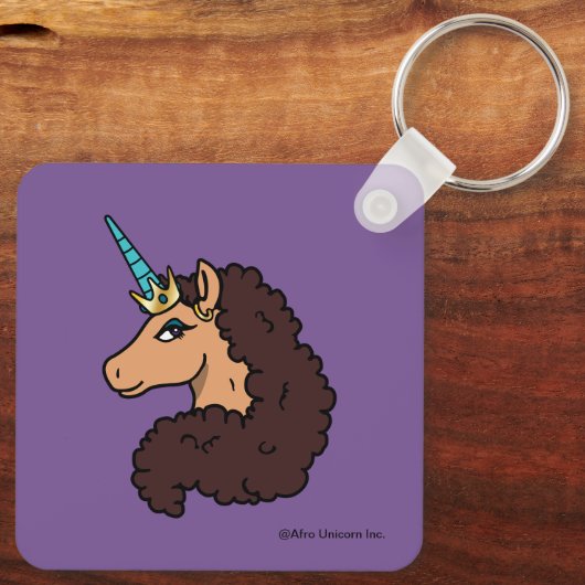 Afro Unicorn | Göttlich Schlüsselanhänger (Rückseite)